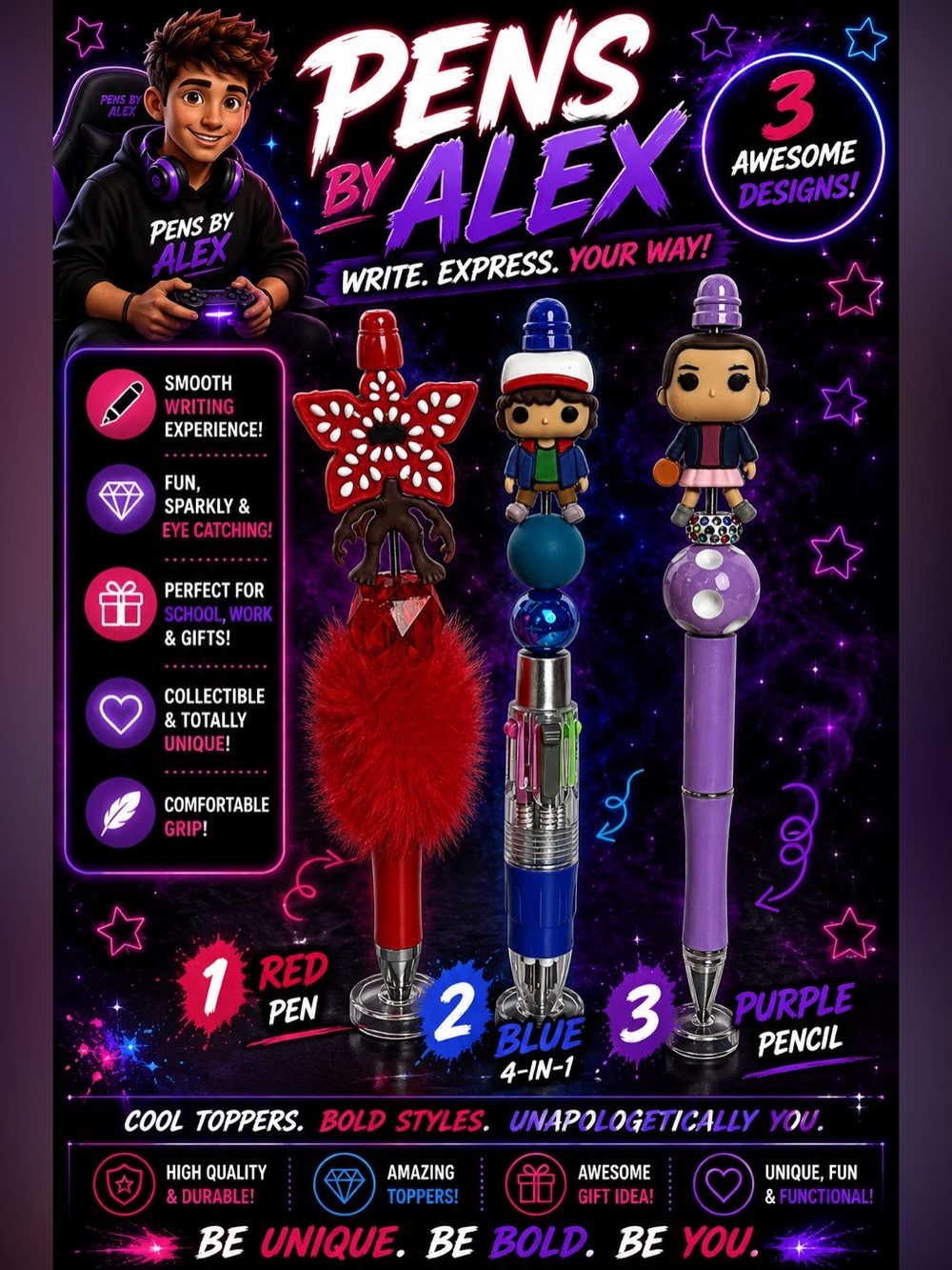Pens By Alex - Stranger Things Inspired Pens